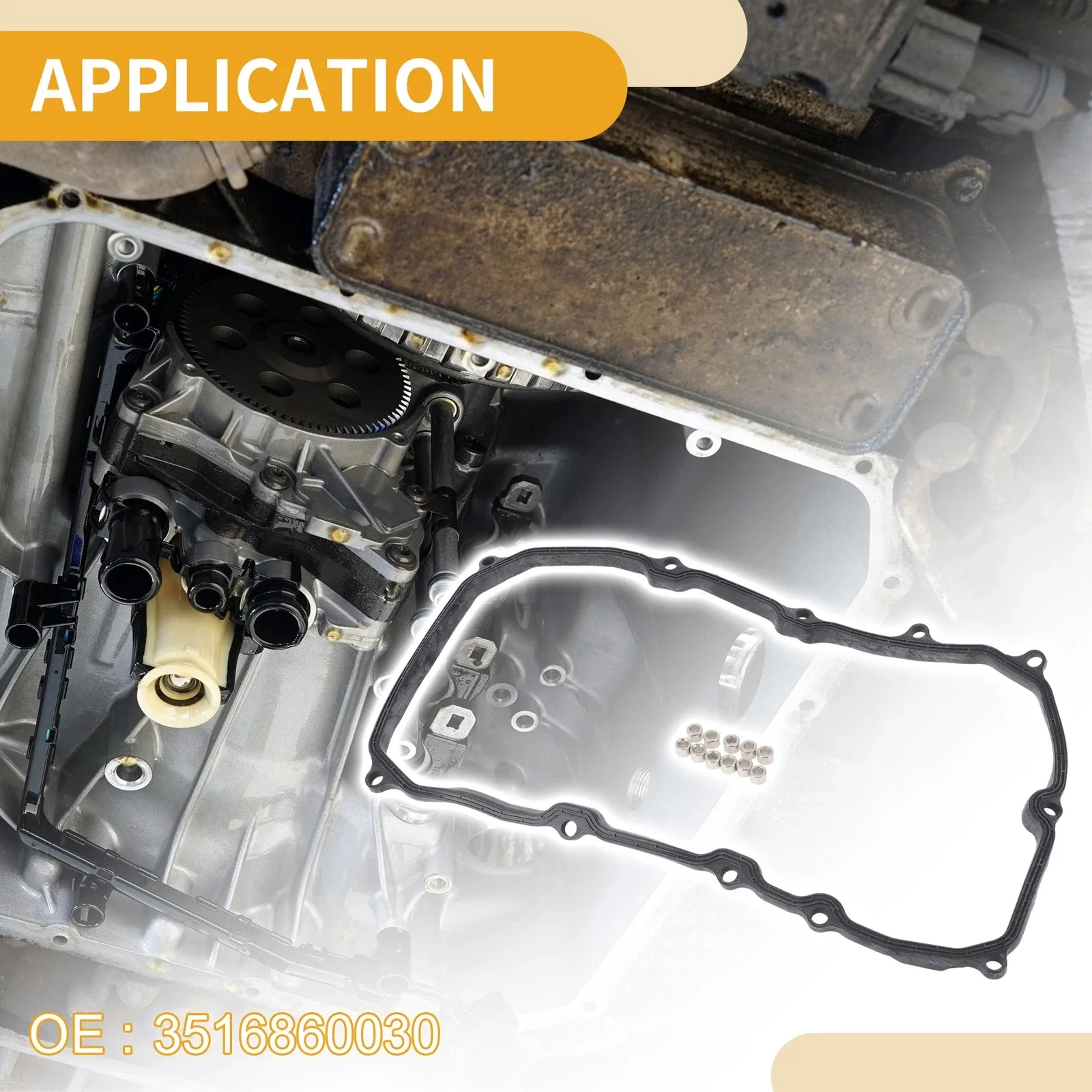 2016-2021 Toyota Land Cruiser Transmission Filter Oil Pan Gasket 3516860030 image 3