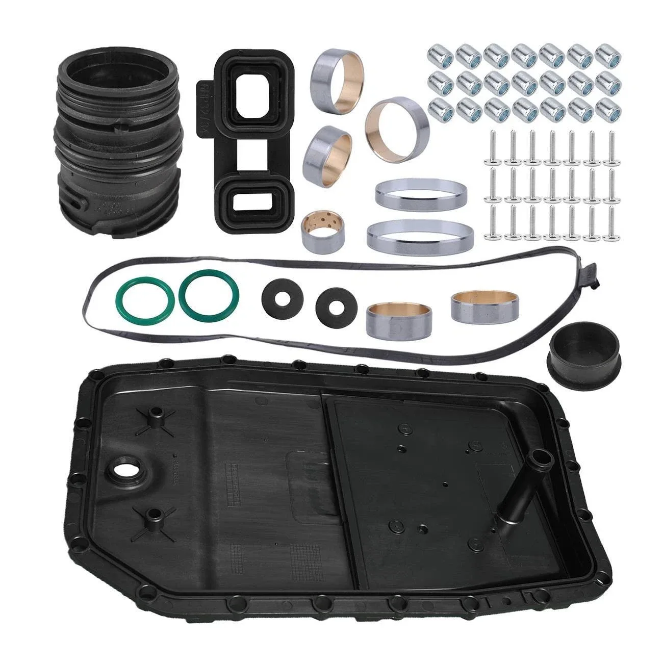 66x FOR BMW E90 E60 Transmission Oil Pan+Seal Sleeve+Adapter+Bushing Repair Kit image 2