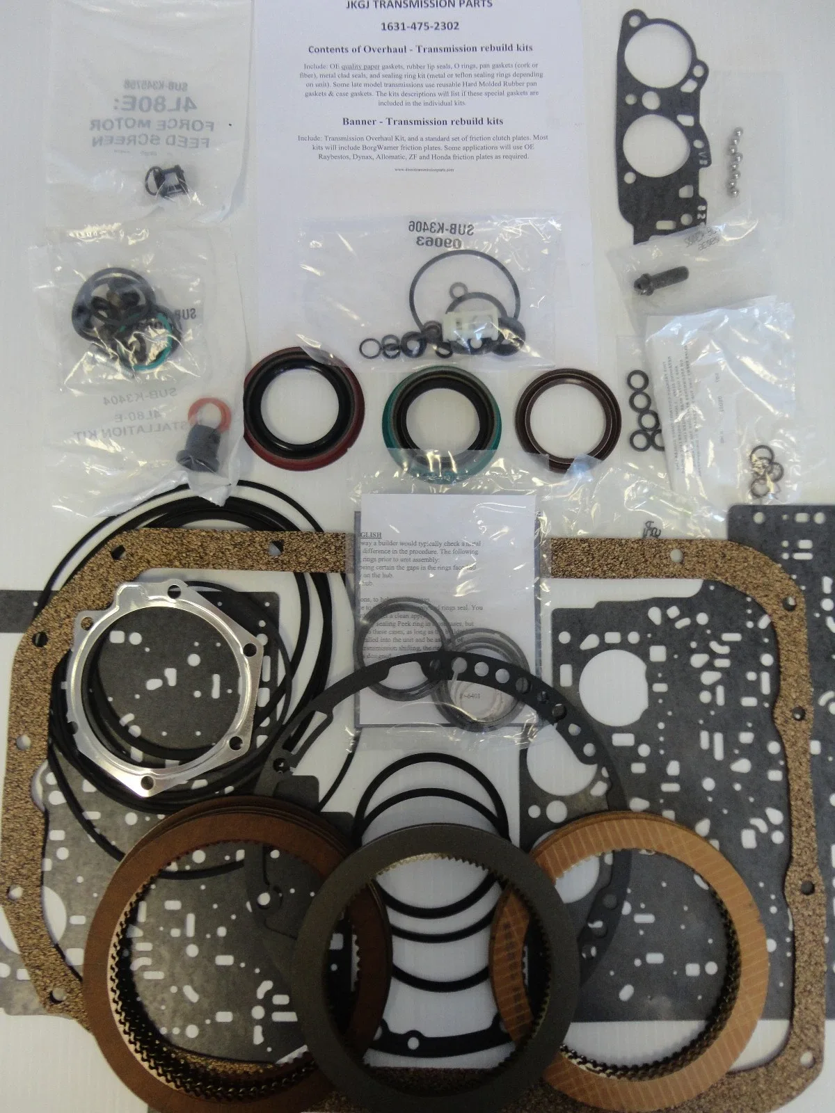 4L30E RWD Transmission Banner Rebuild Kit No Pistons Fits 1996-2019 Isuzu SLX image 3