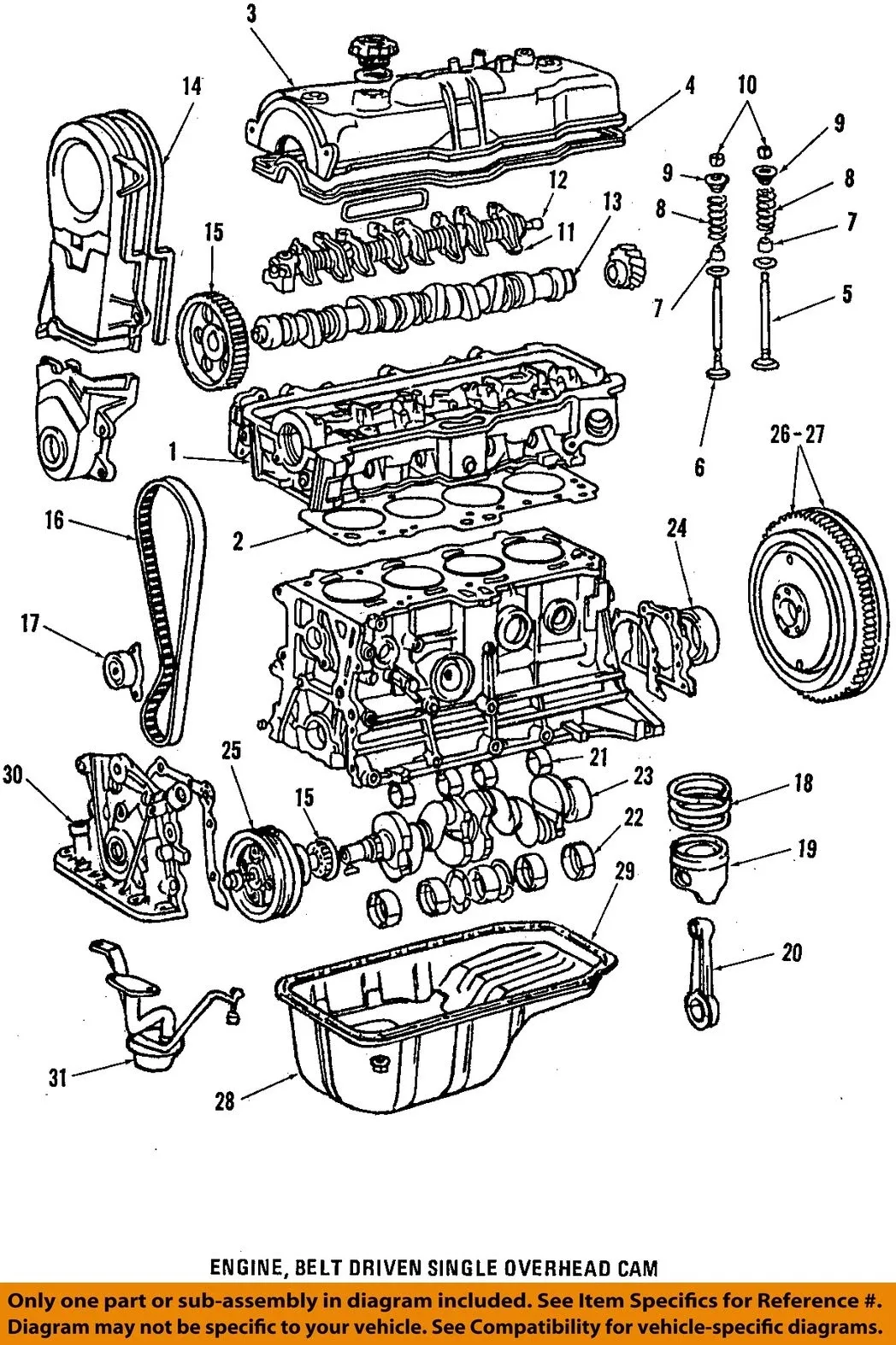1985 1986 1987 Toyota MR2 OEM Manual 1.6L Oil Pan image 4