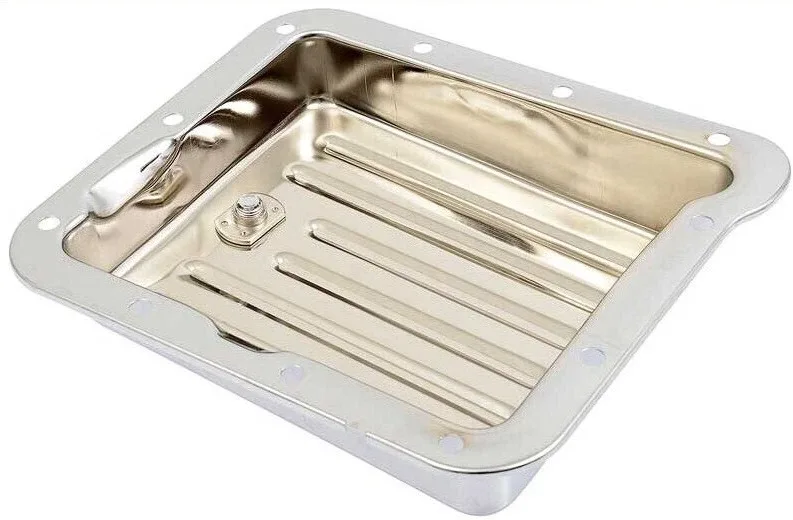 1964-73 FORD MERCURY C4 CHROME STEEL TRANSMISSION OIL PAN STOCK CAPACITY image 2