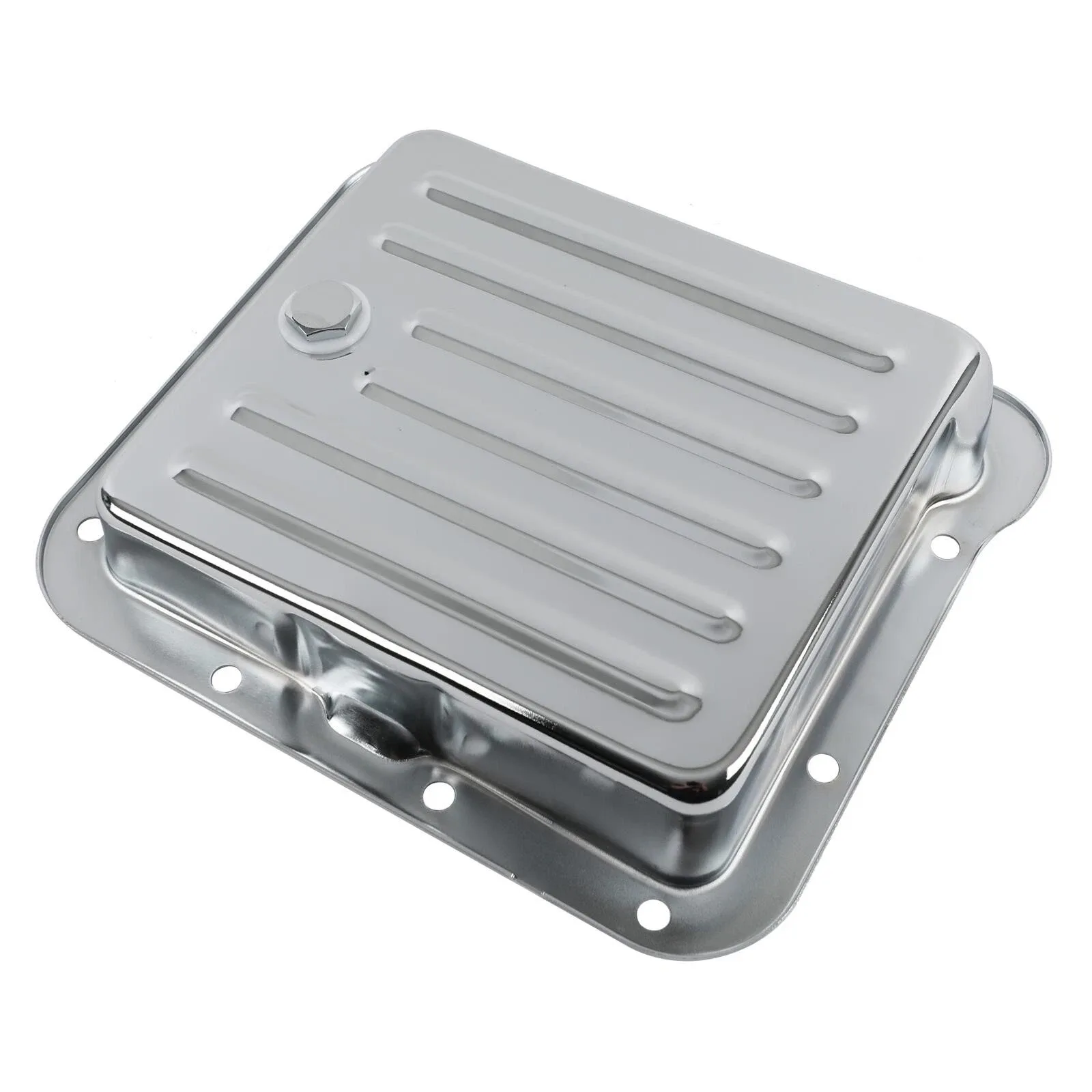 1964-73 FORD MERCURY C4 CHROME STEEL TRANSMISSION OIL PAN STOCK CAPACITY