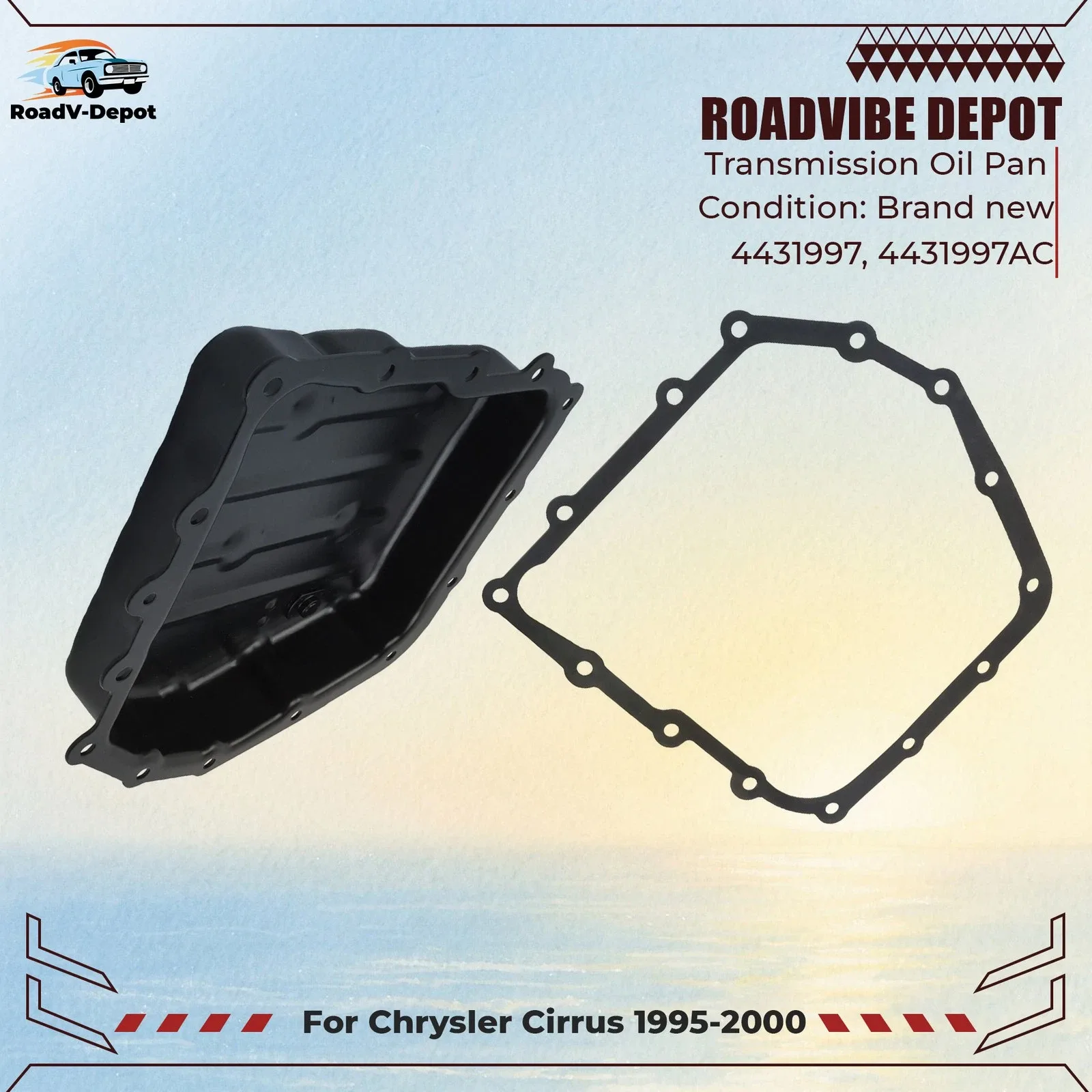 New For Dodge Grand Caravan Stratus 4431997AC Transmission Oil Pan w/ Gasket