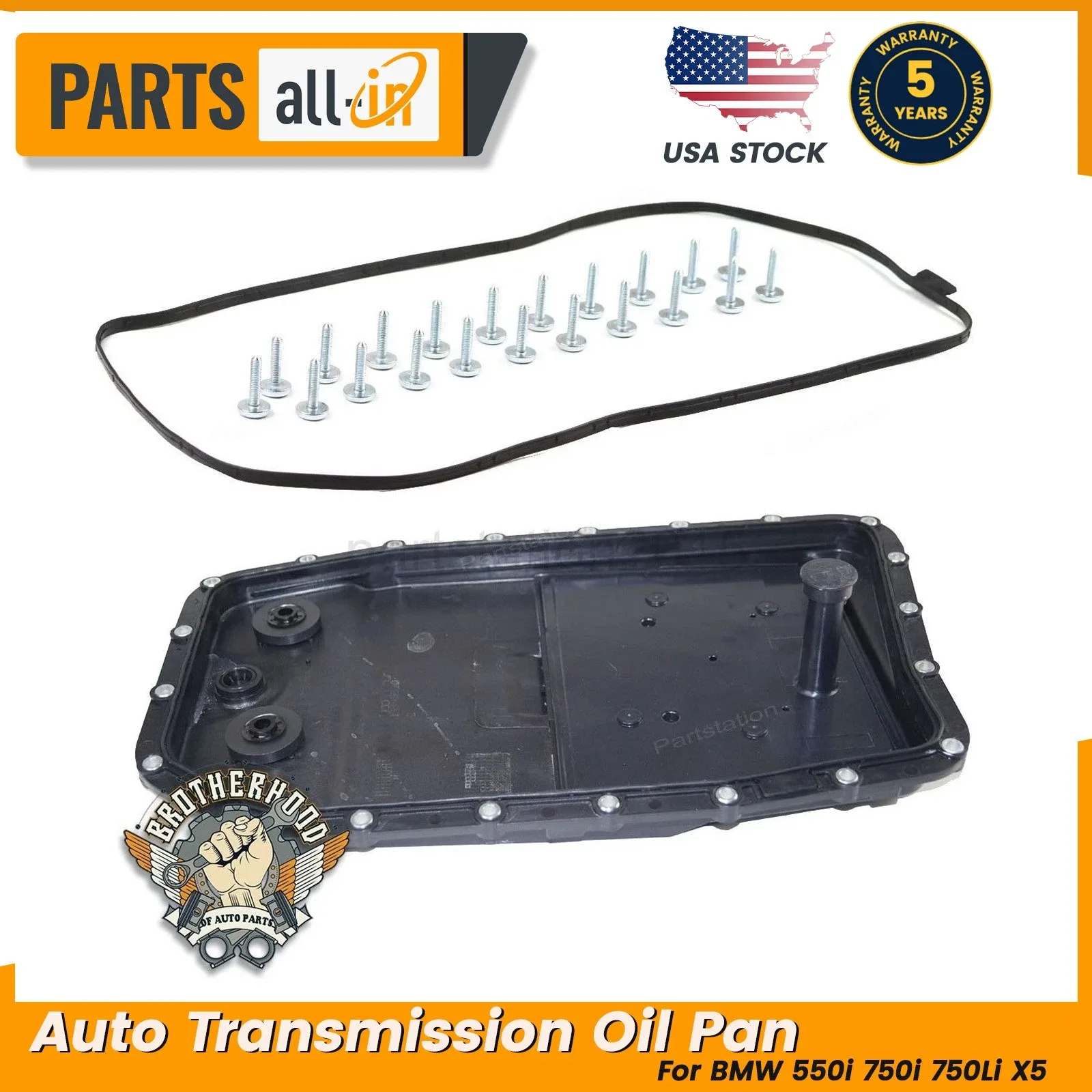 TOPAZ 6HP26 Auto Transmission Oil Pan W/ Gasket & Bolts Kit for BMW 745Li X5 X6