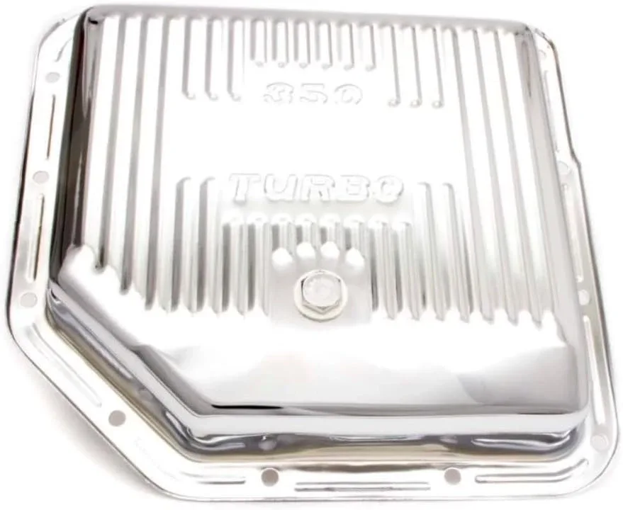Chrome Finned Transmission Pan 2.8" D x 15" W - Unbranded (Chrome Finned Transmission Pan) image 2