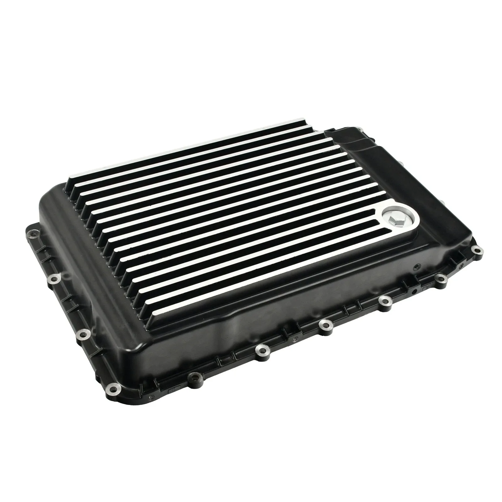 Black Aluminum Transmission Pan Oil Pan for 2017-2025 Ford F150 Ranger Mustang image 2