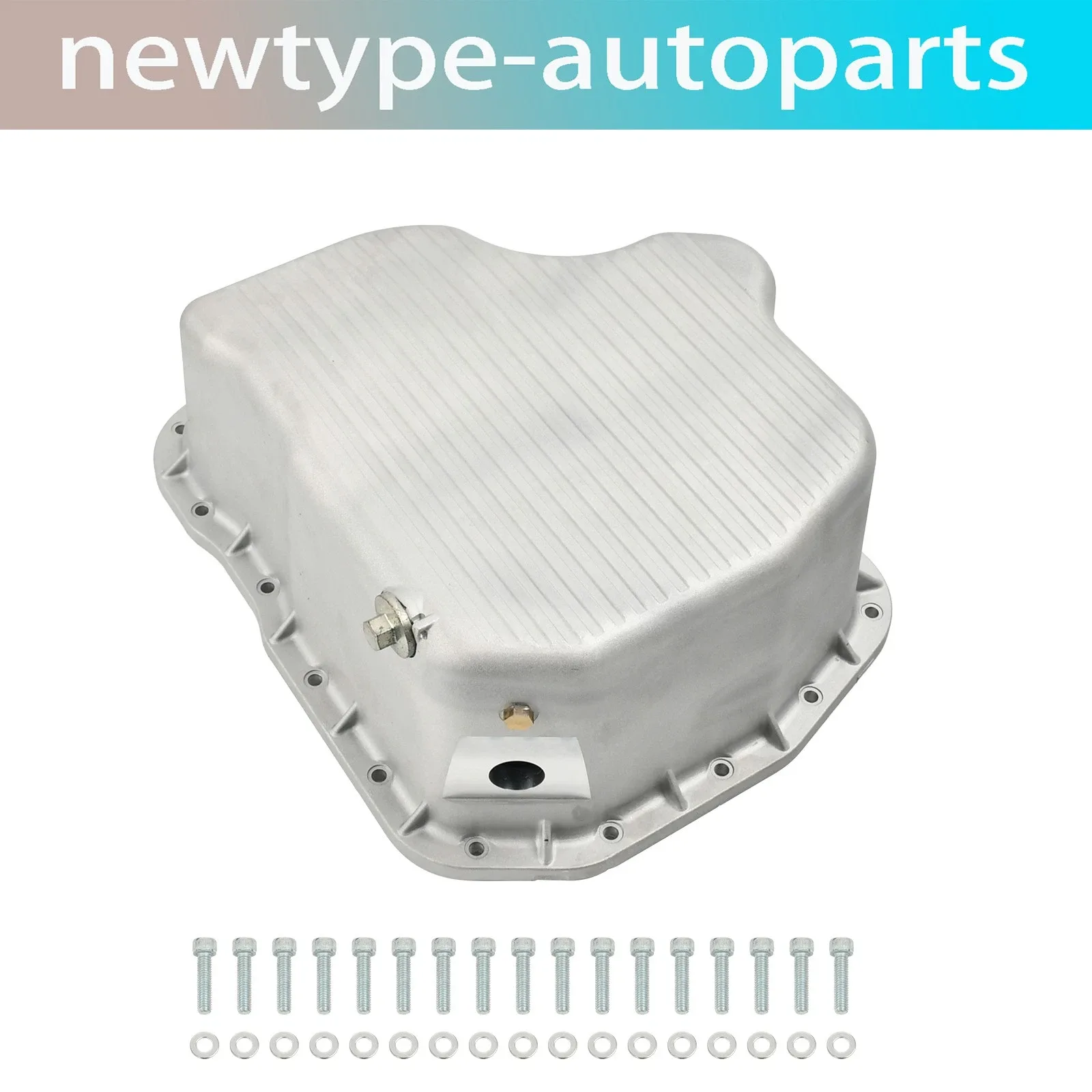 High-Capacity Cast Aluminum Engine Oil Pan For 2001-2010 GM 6.6L Duramax Silver