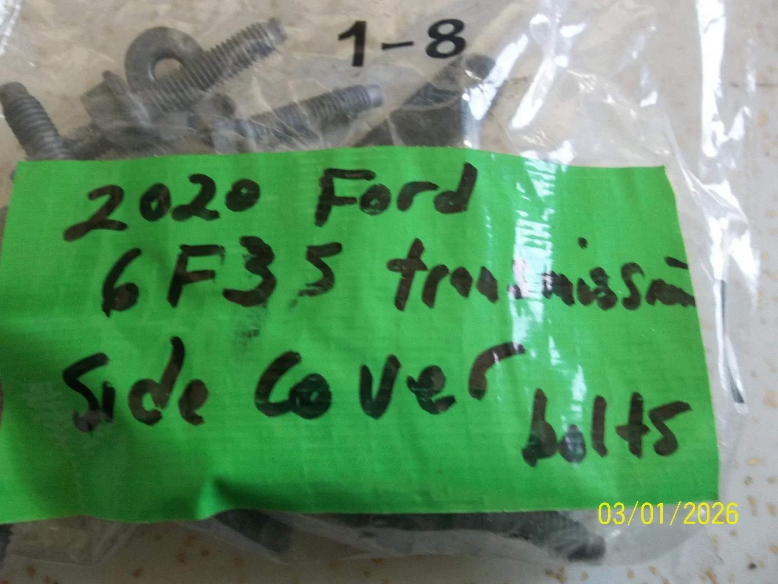 Ford 8F35 Ford OEM  Automatic Transmission Side Cover Oil Pan fasteners image 2