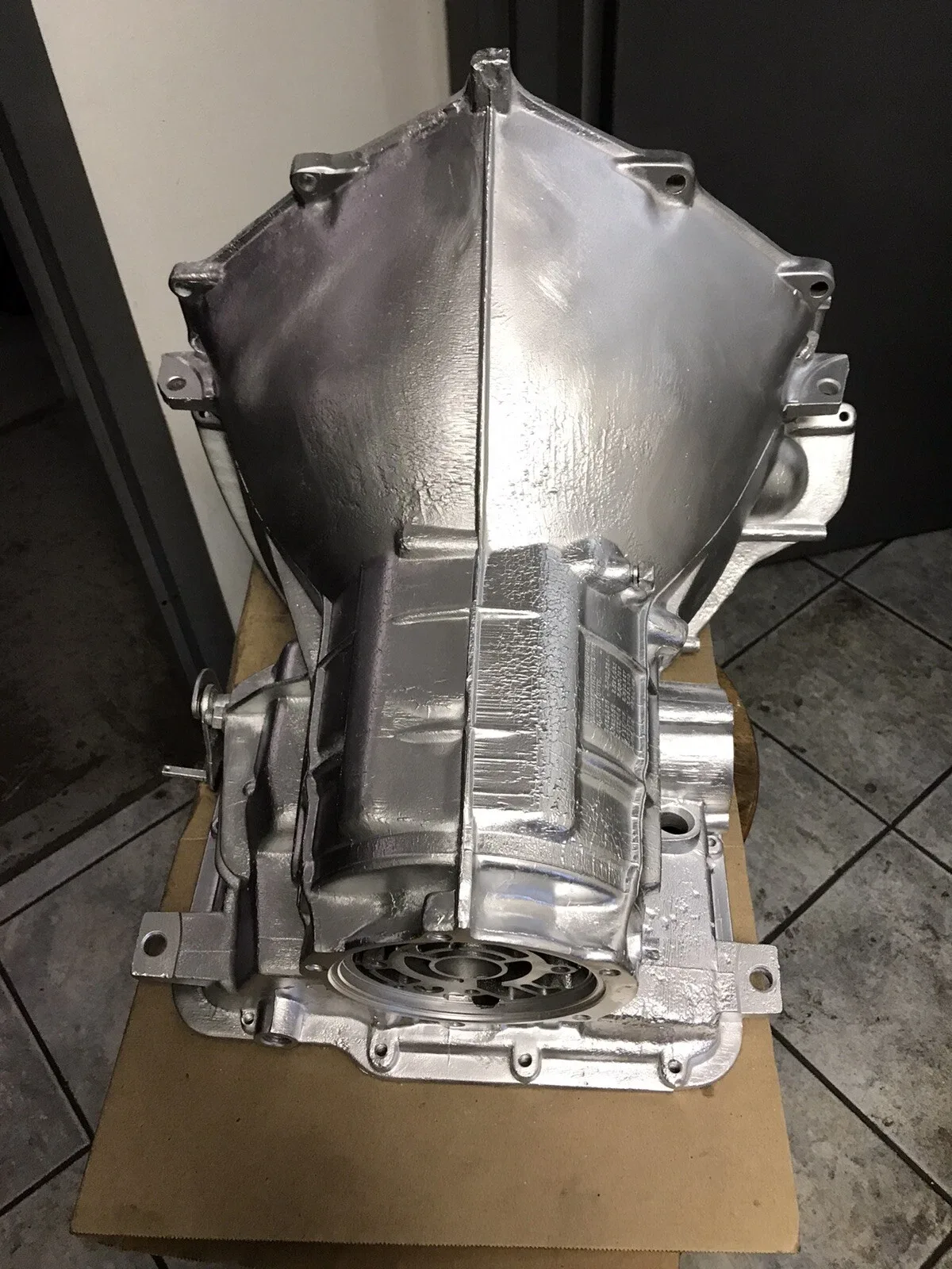 Gmc Chevy Powerglide Trans Case  And Oil Pan Empty No Parts Inside Case Only image 3