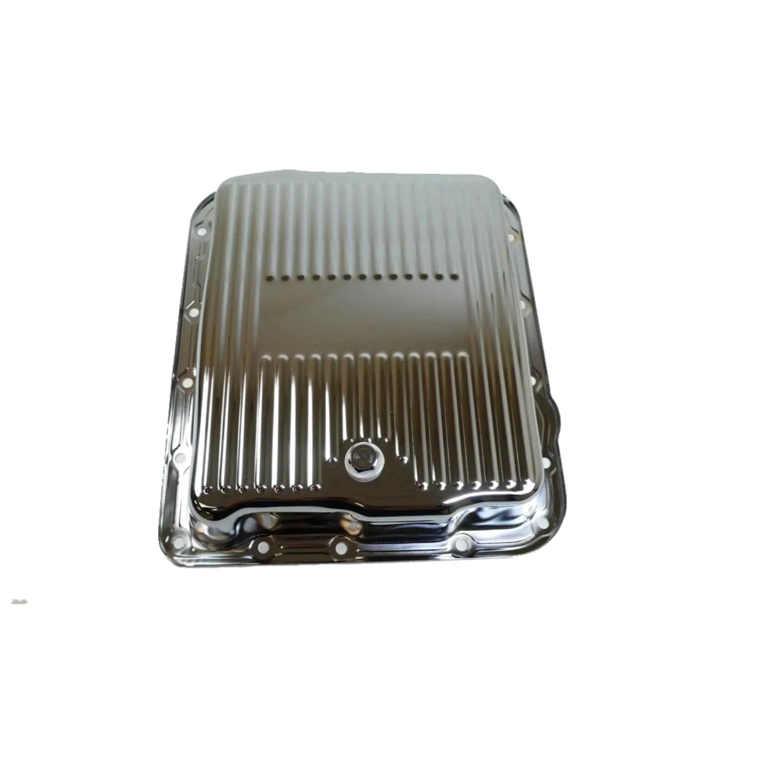 Finned Steel Transmission Pan for Chevy 700R4/4L60E/4L65E - Includes Drain Plug