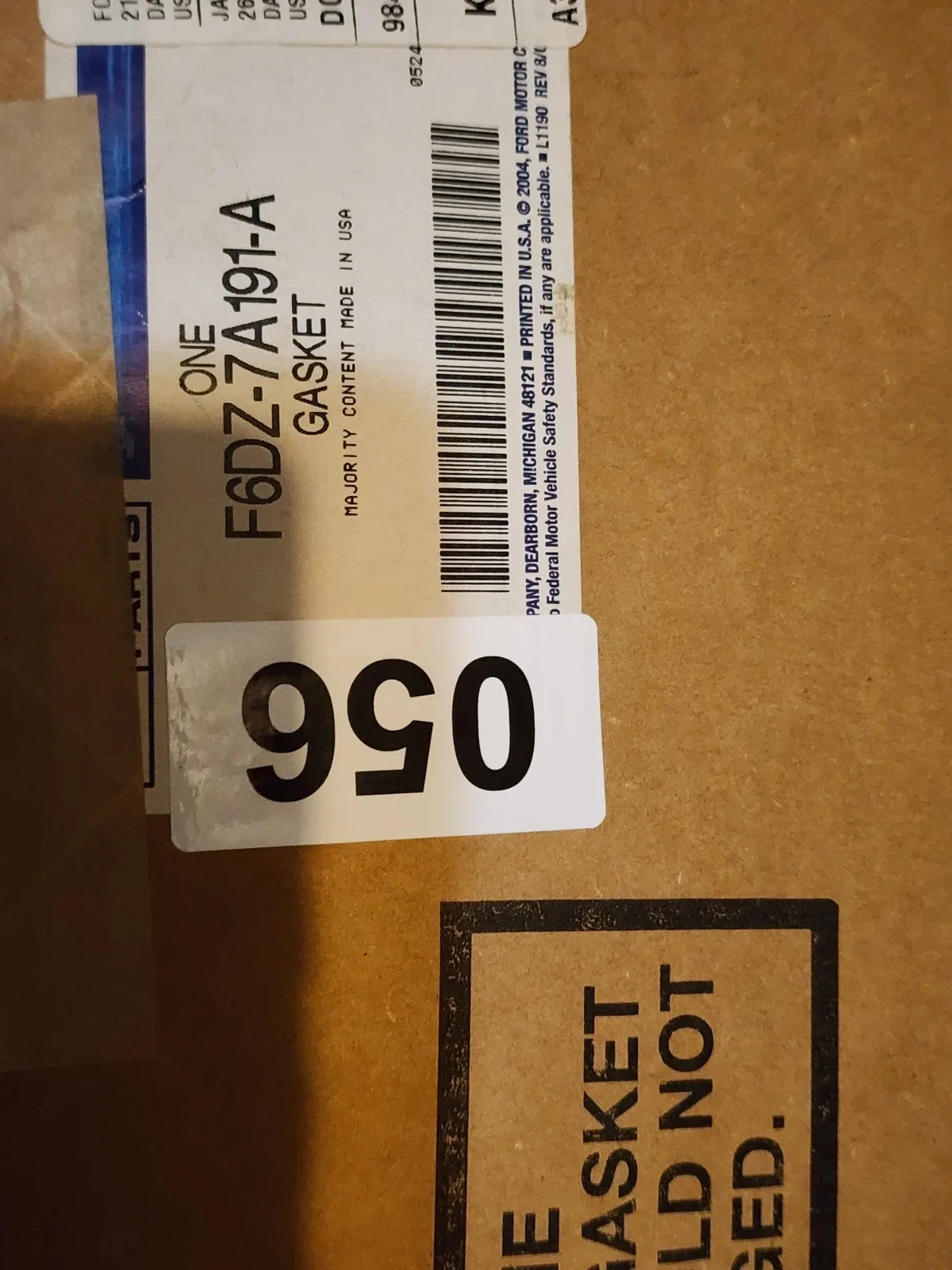 OEM Genuine Ford Molded Oil Pan Gasket  Reusable F6DP-7A191-AA image 3