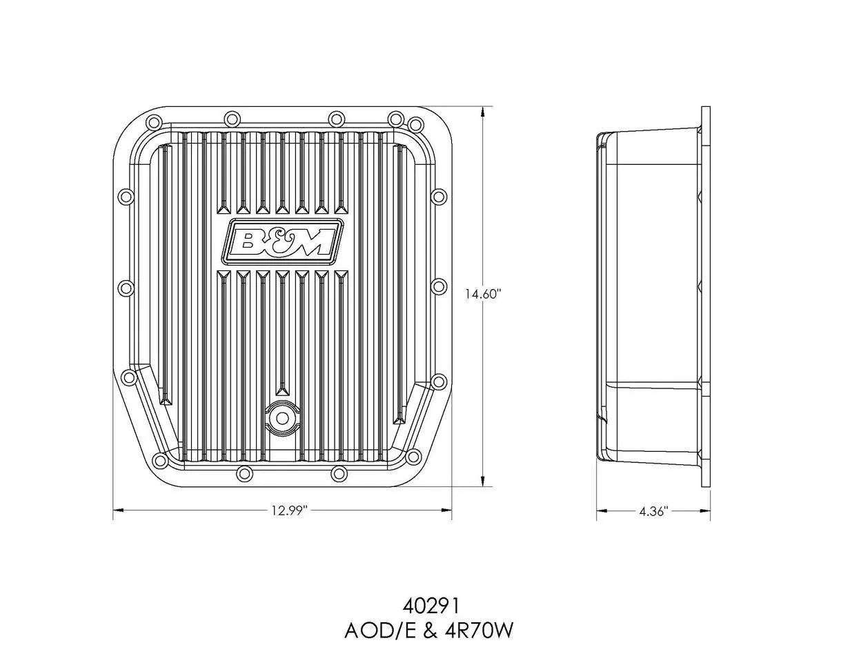 B&M Transmission Oil Pan for 2009-2011 Ford Crown Victoria image 3