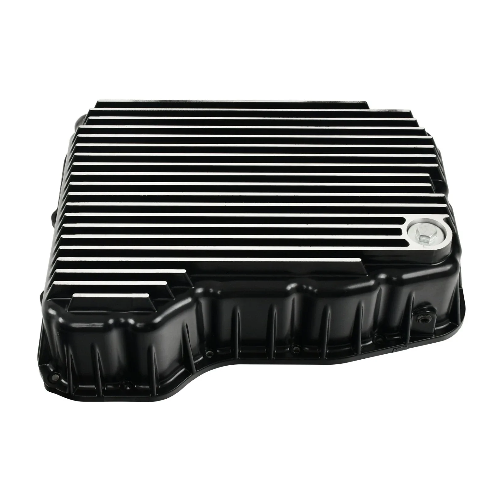 Black Aluminum 68RFE Transmission Pan For 2007-25 Dodge Ram 6.7L Cummins Diesel image 2