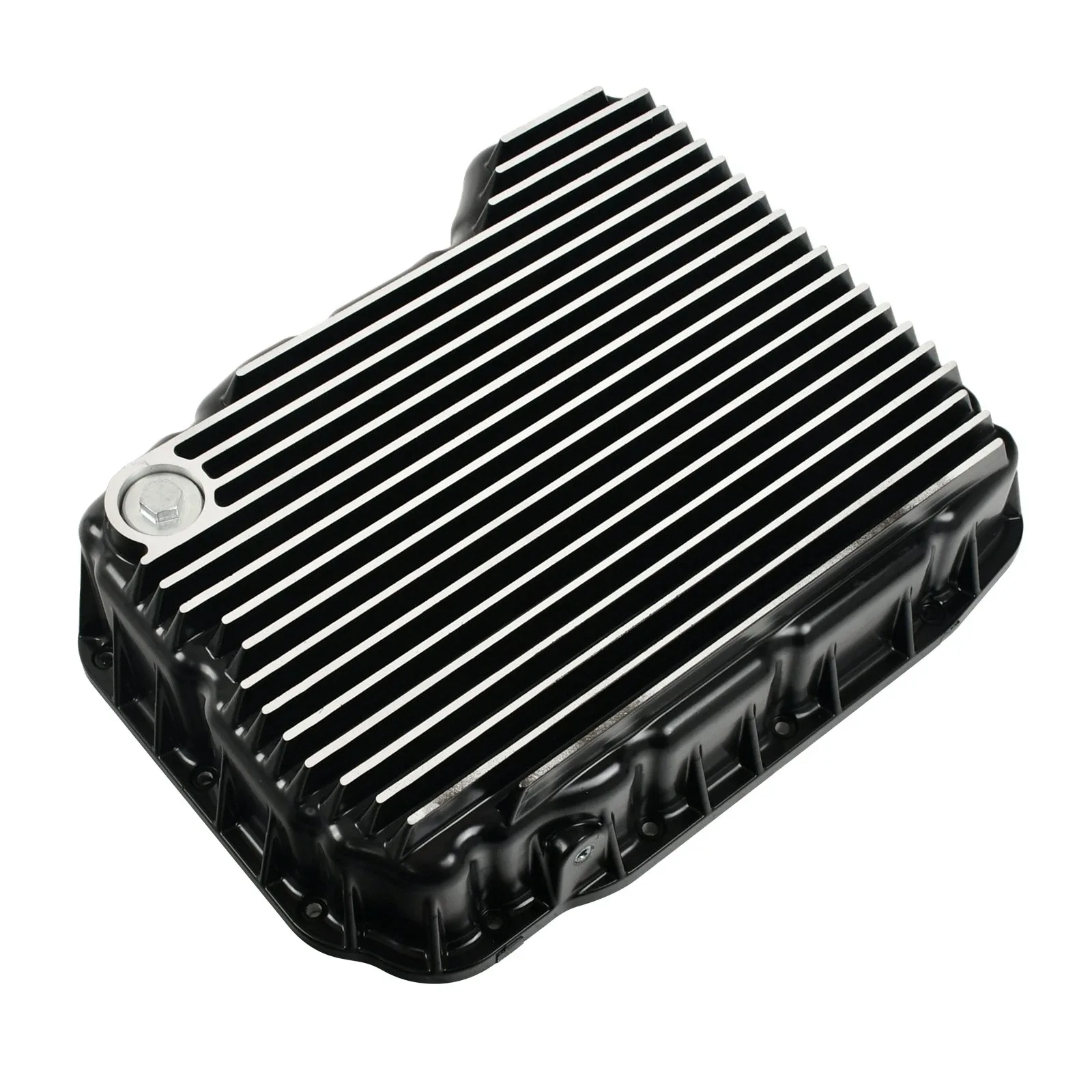 Black Aluminum 68RFE Transmission Pan For 2007-25 Dodge Ram 6.7L Cummins Diesel image 3