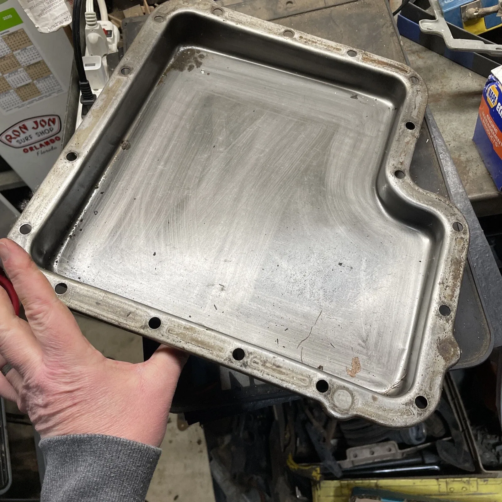 1967-73 Ford Truck f100 C6 Automatic Transmission FE engine shallow fluid pan image 4