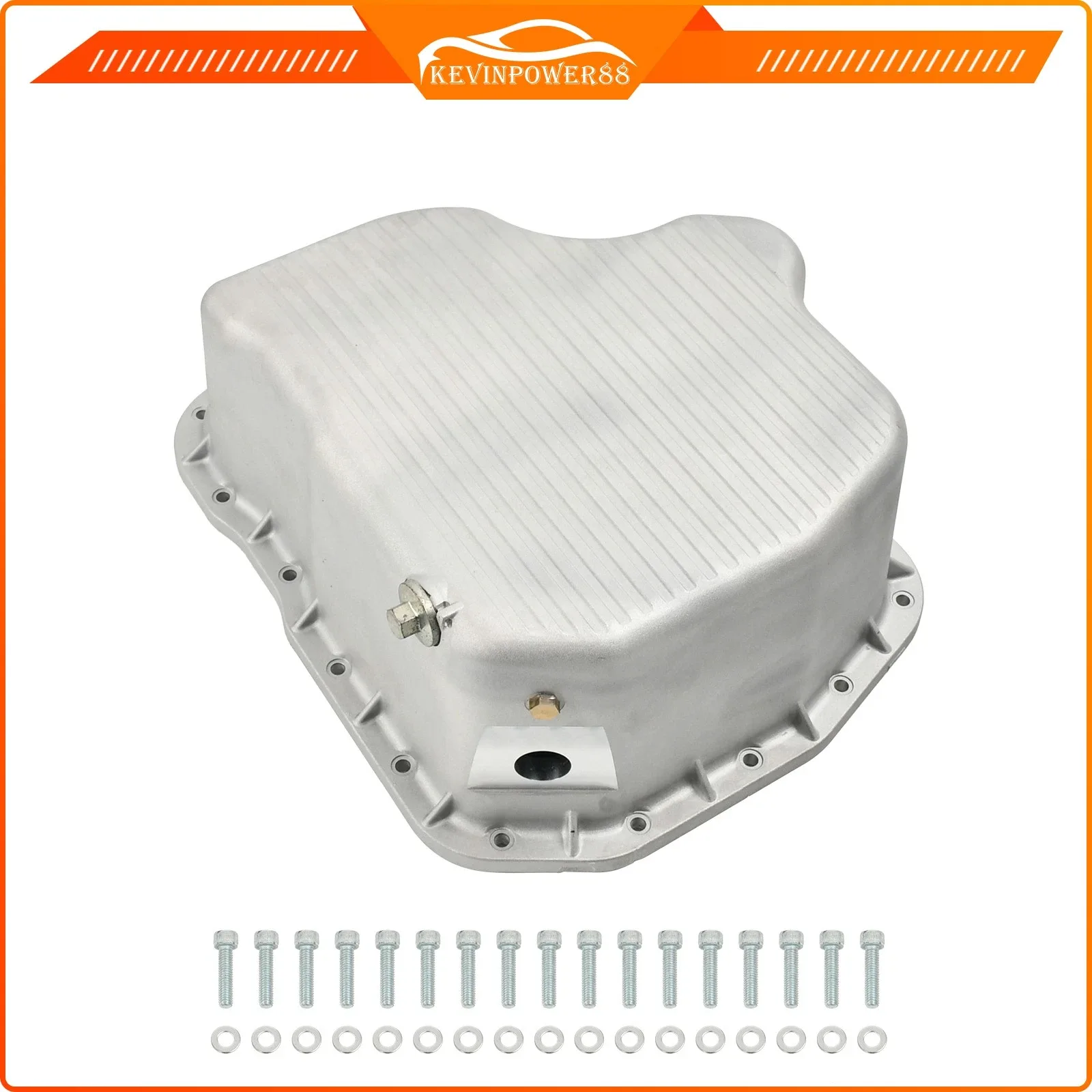 For 2001-2010 GM 6.6L Duramax High-Capacity Engine Oil Pan Cast Aluminum Silver