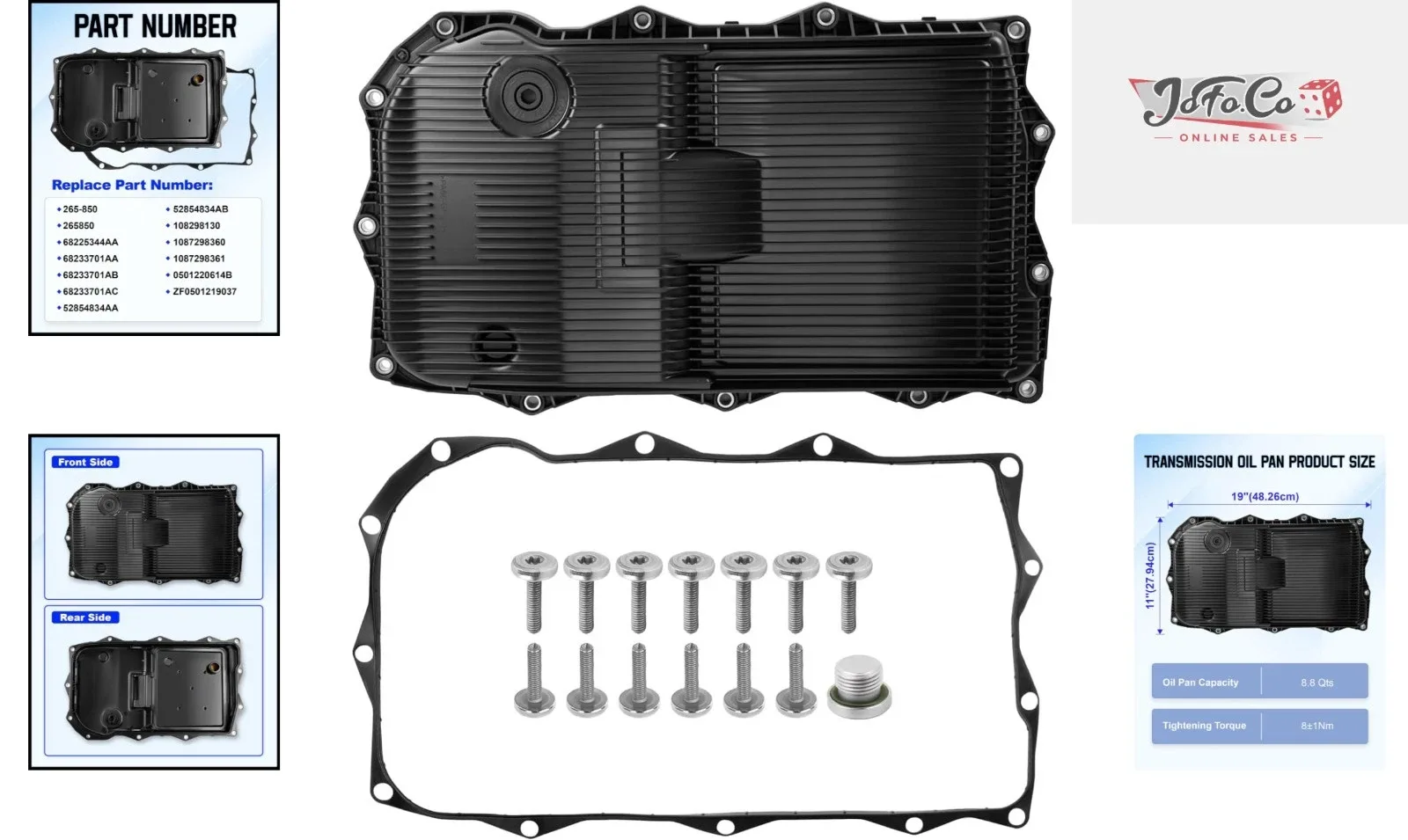 2013-2021 Dodge & Chrysler Complete Transmission Oil Pan Kit with Gasket image 2