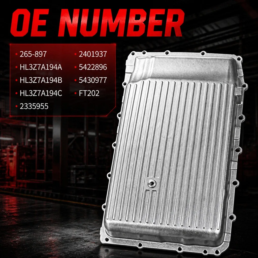 265-897 Aluminum Transmission Oil Pan Kit for Expedition/Mustang/Navigator 18-23 image 3