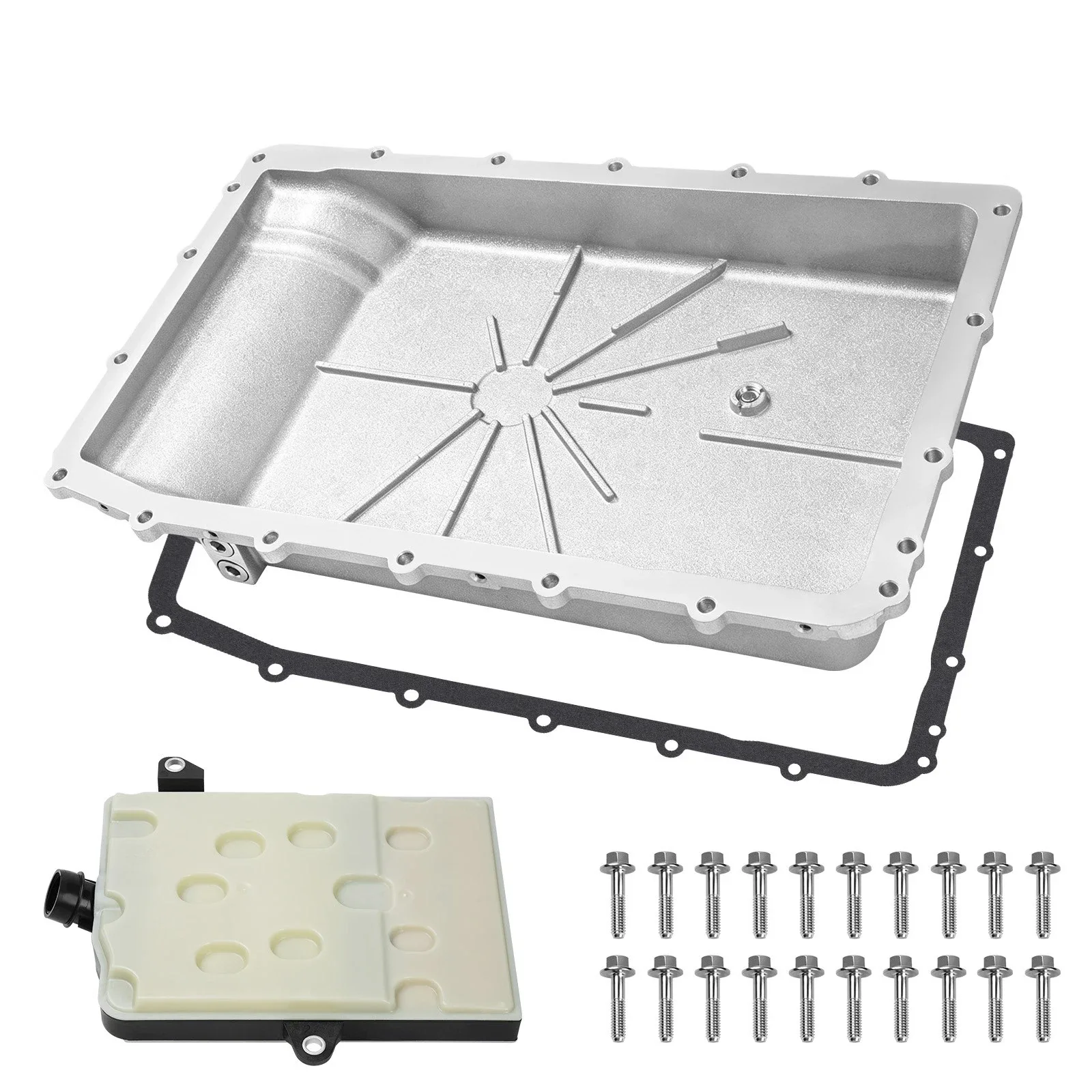 265-897 Aluminum Transmission Oil Pan Kit for Expedition/Mustang/Navigator 18-23