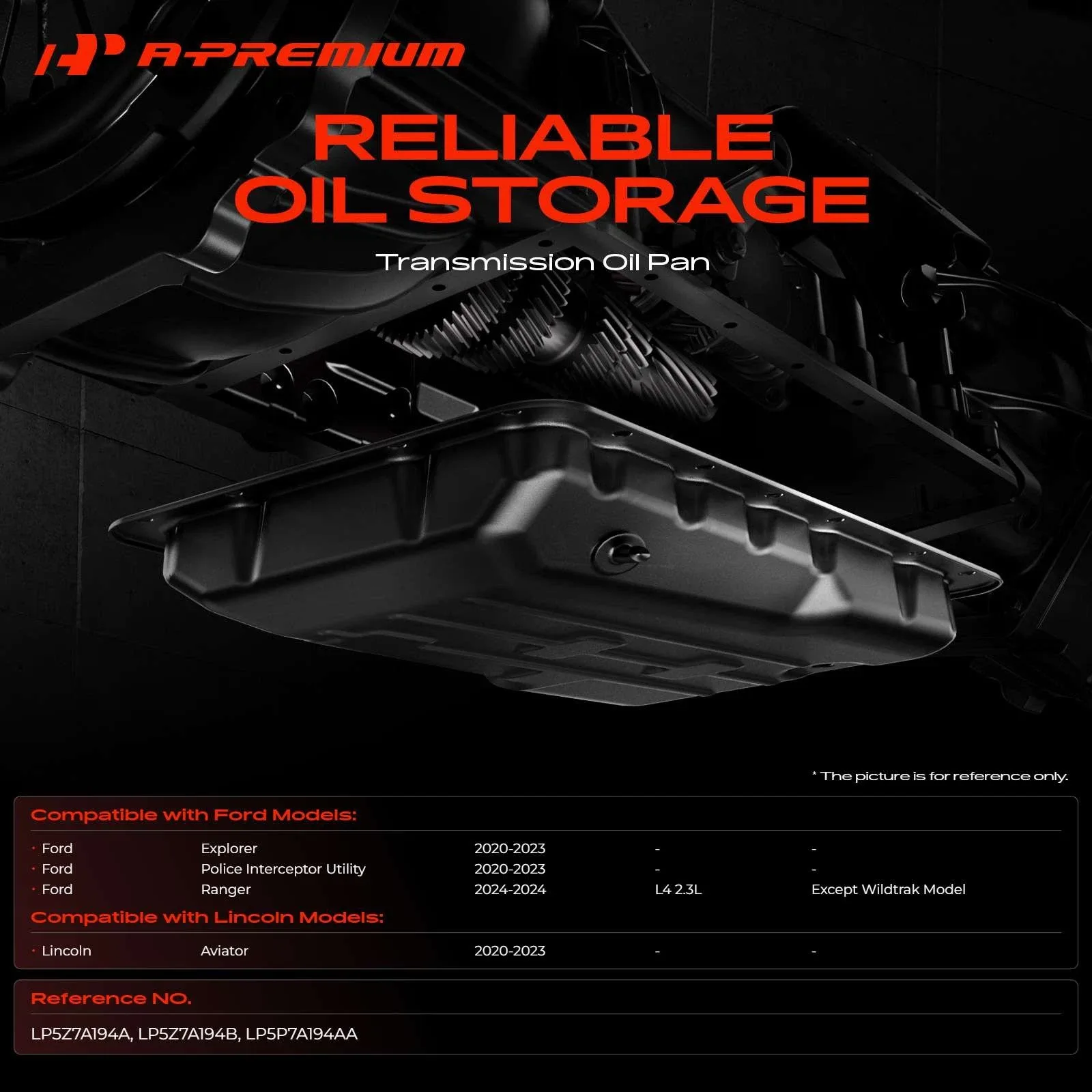 A-Premium Transmission Oil Pan for Fordd Explorer 2020-2023 Ranger 2024 Lincoln image 2