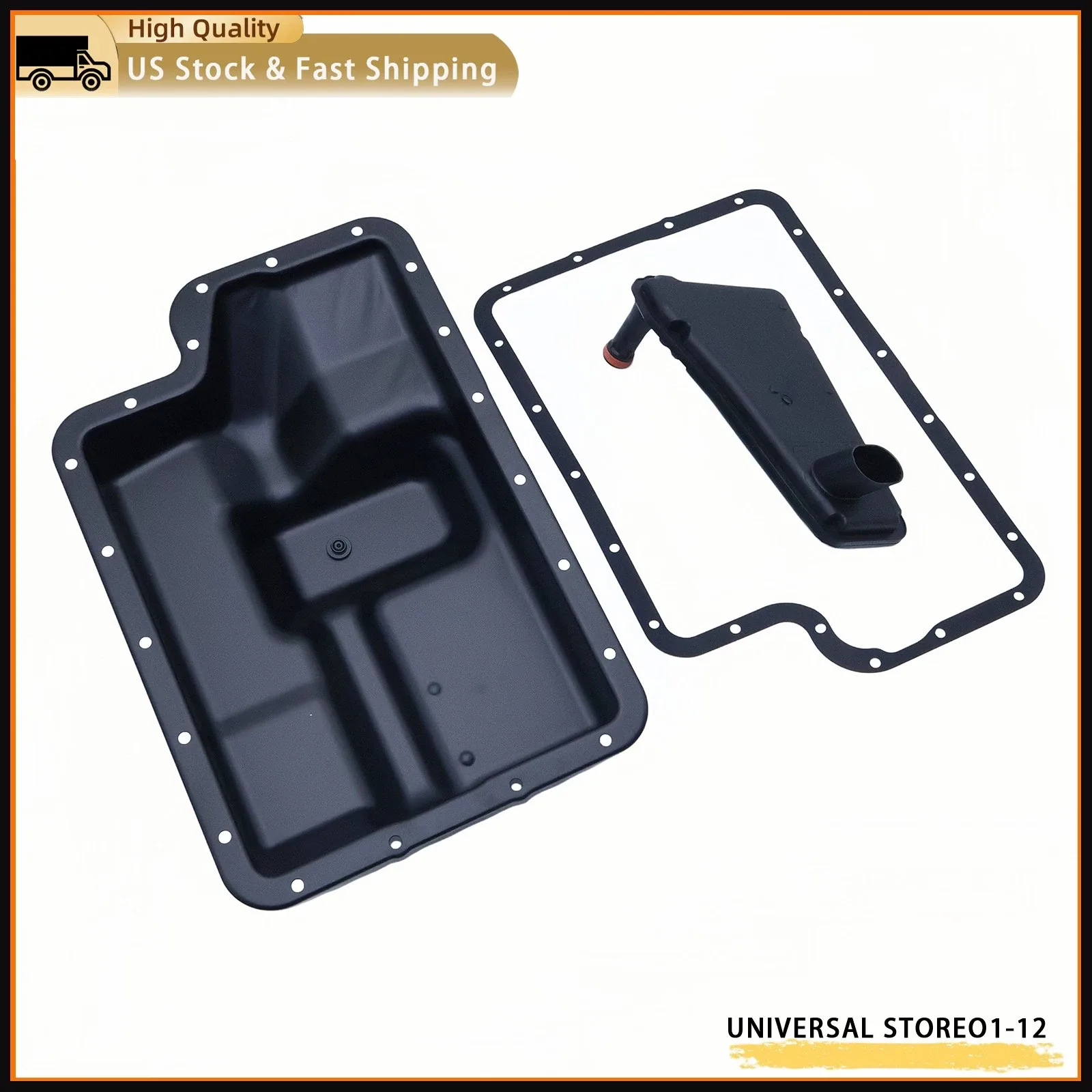 NEW Trans Oil Pan & Filter Kit Fits 1989-1996 Ford F150 F250 F350 Bronco 5.8L image 2