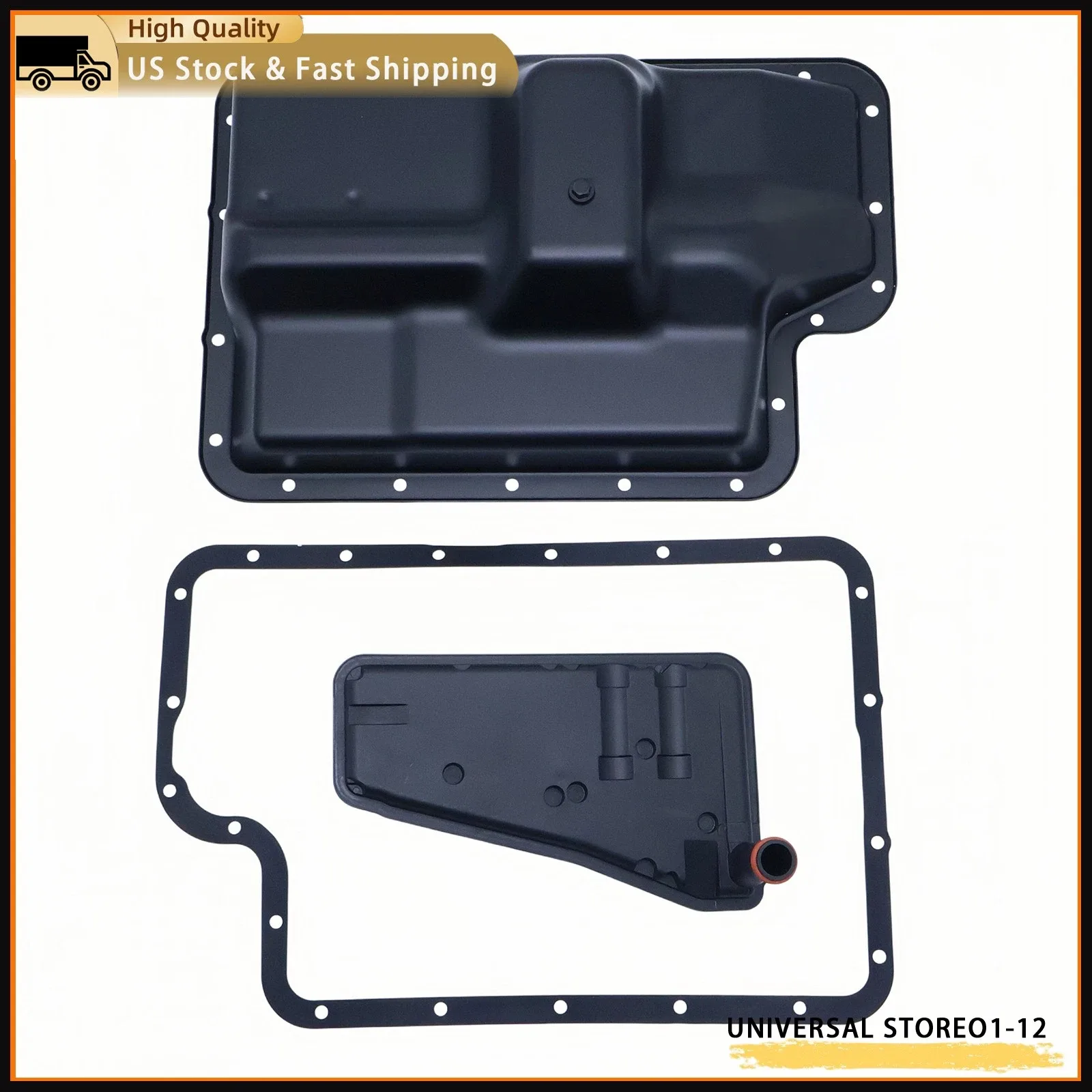 NEW Trans Oil Pan & Filter Kit Fits 1989-1996 Ford F150 F250 F350 Bronco 5.8L image 3