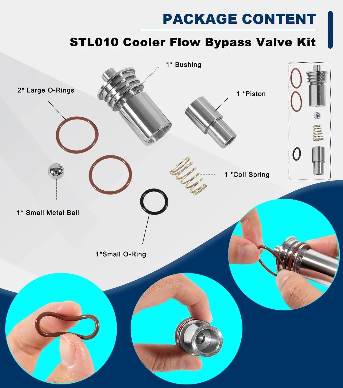 Cooler Flow Bypass Valve Kit for GM 6L80 6L90 8L80 8L90 - MPN CE-STL010 image 4