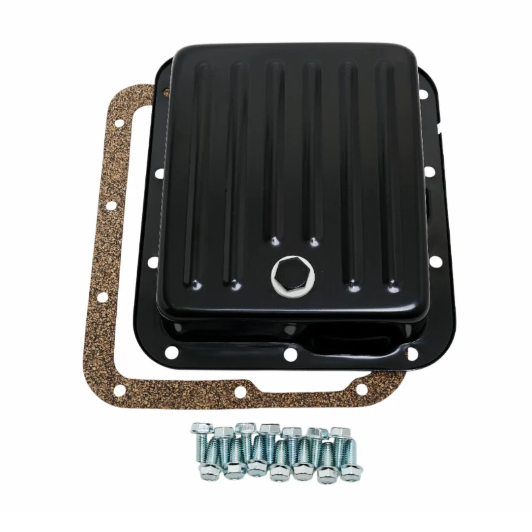 Ford Mustang C4/C5 Transmission Oil Pan Gasket & Bolts SPP-655412-BK - Black