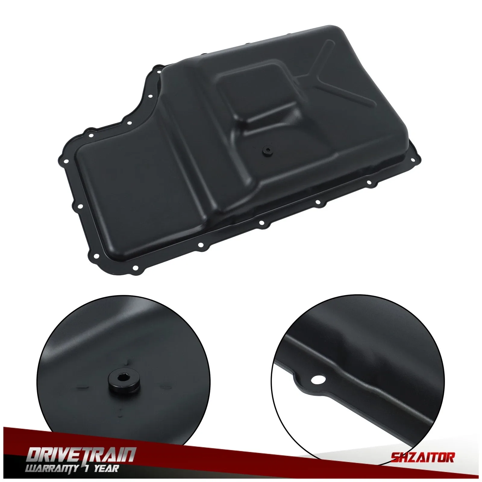 Transmission Oil Pan w/Drain Plug For Ford F-250 F-350 F-450 F-550 11-18 265-830 image 3