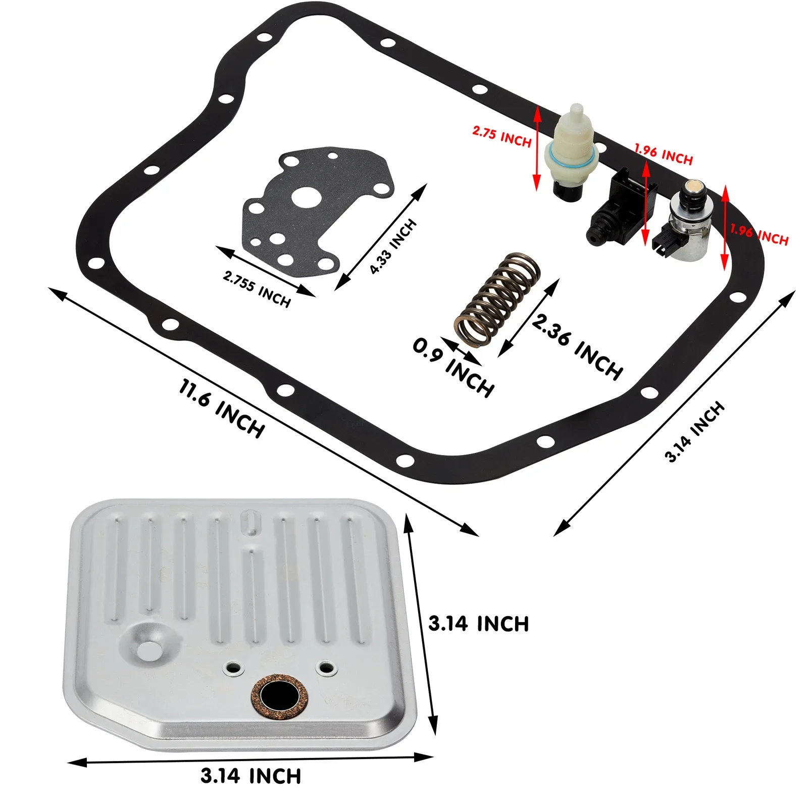 2000-2007 Dodge Valve Body Solenoid Sensor Set for A518 A618 46RE 47RE image 2