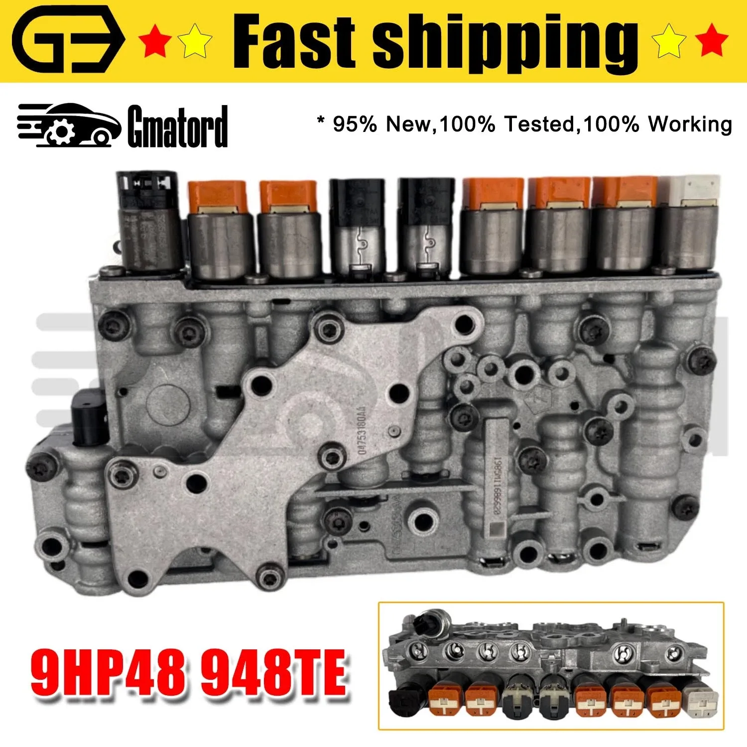 Transmission Valve Body with 9 Solenoids Kit 9HP48 948TE for 2014-2017 Chrysler