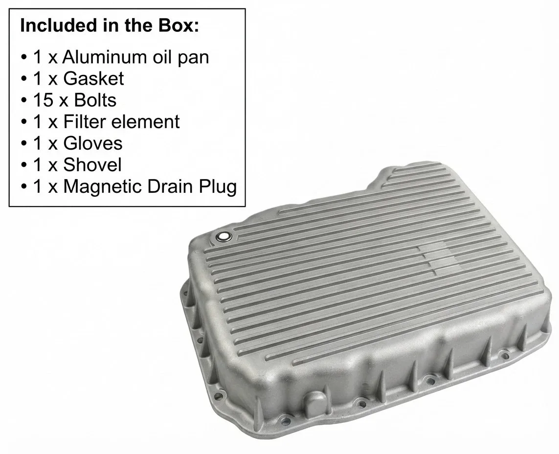 Heavy Duty Aluminum Transmission Oil Pan Kit for Dodge Ram 2500 3500 6.7L 68RFE