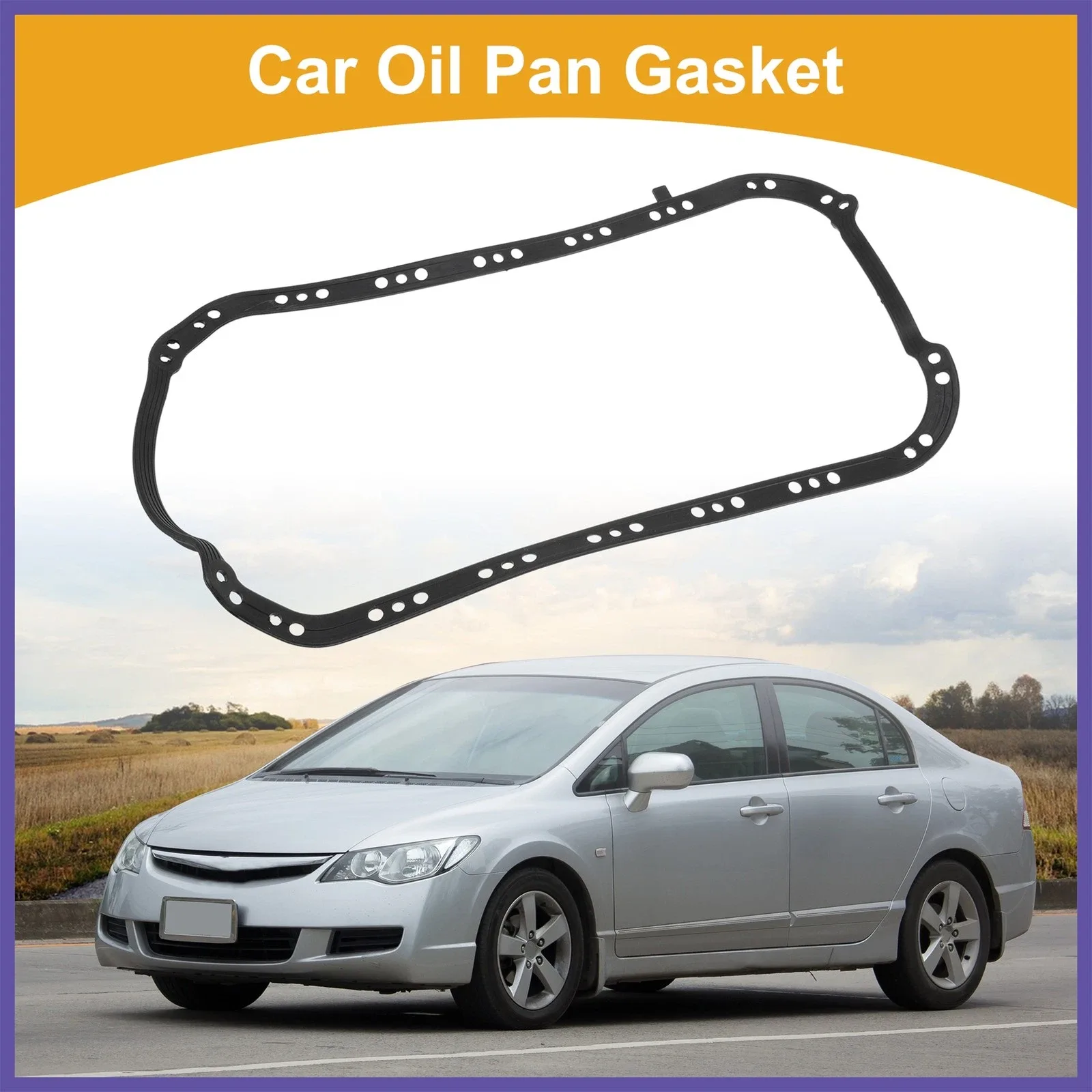 No.11251P2A014 Car Oil Pan Gasket for Honda Civic 1996-2005 1Pc image 2