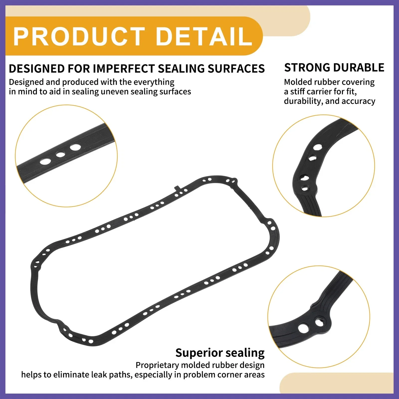 No.11251P2A014 Car Oil Pan Gasket for Honda Civic 1996-2005 1Pc image 4