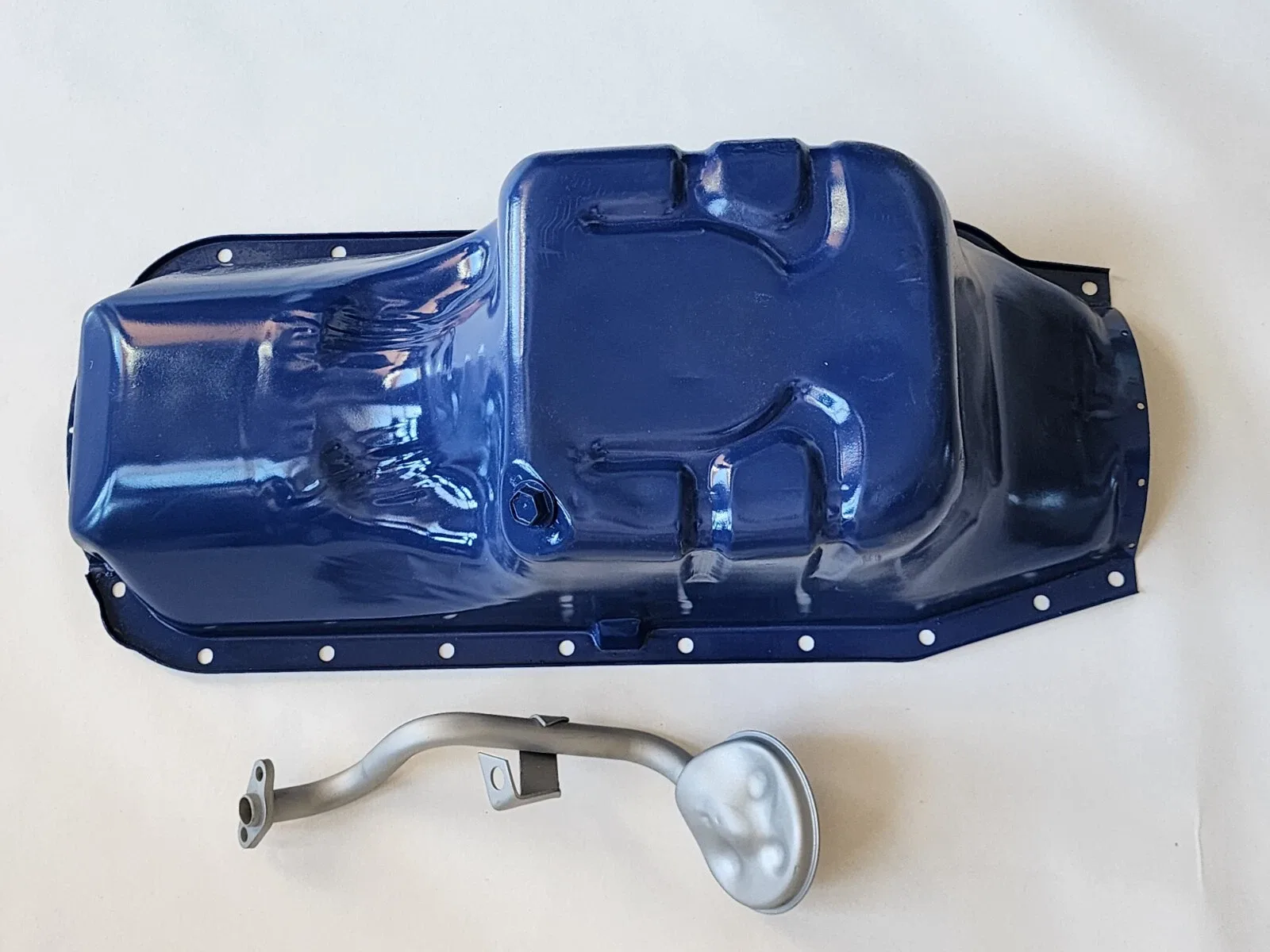 71 - 76 Cadillac DeVille Engine Oil Pan + OIL PICK UP TUBE sandblasted & painted image 4