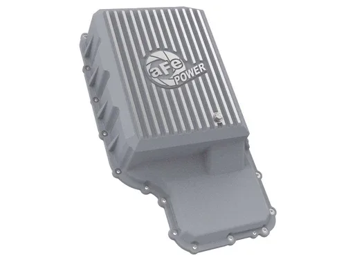 aFe Power Street Series Transmission Pan Raw w/ Machined Fins image 2
