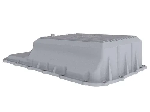 aFe Power Street Series Transmission Pan Raw w/ Machined Fins image 3