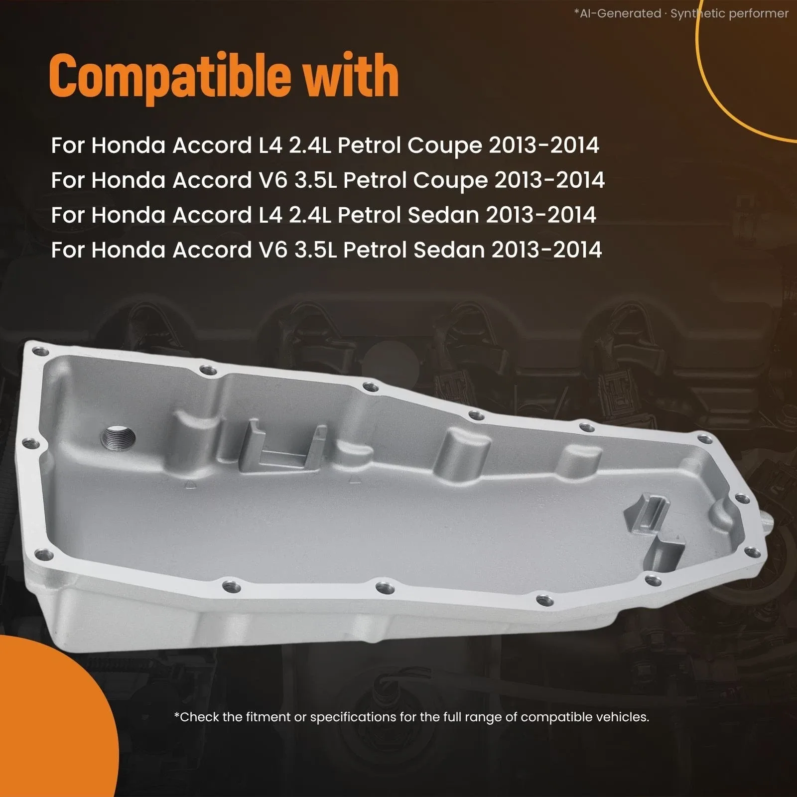 Transmission Fluid Oil Pan for Honda Accord 2.4L 3.5L 2013-2014 Kit image 2