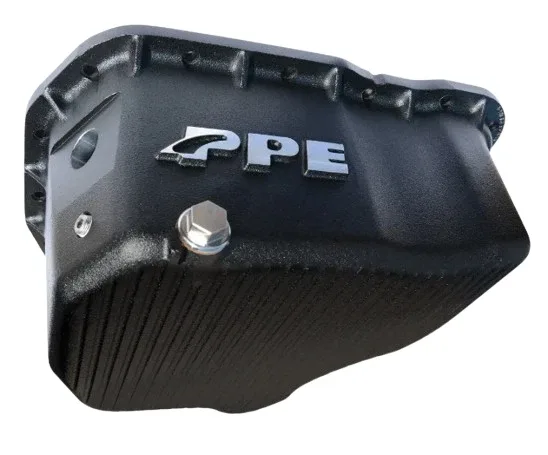 2001-2010 GM 6.6L Duramax PPE Black Deep Aluminum Transmission & Oil Pan Kit - 128051020 image 3