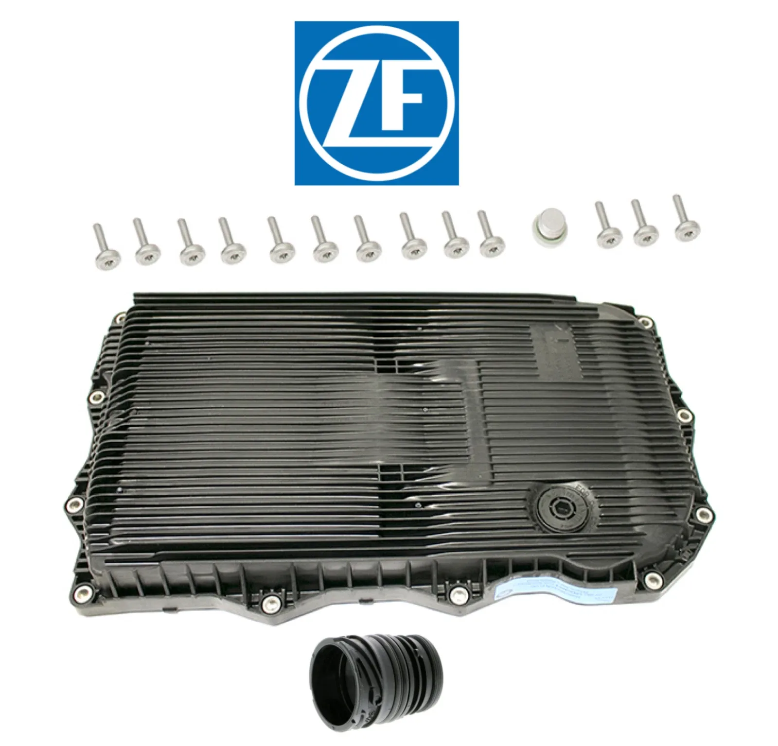 Jaguar Transmission Oil Pan Assembly Adapter Seal Plug Bolt Kit ZF OEM 10272983839