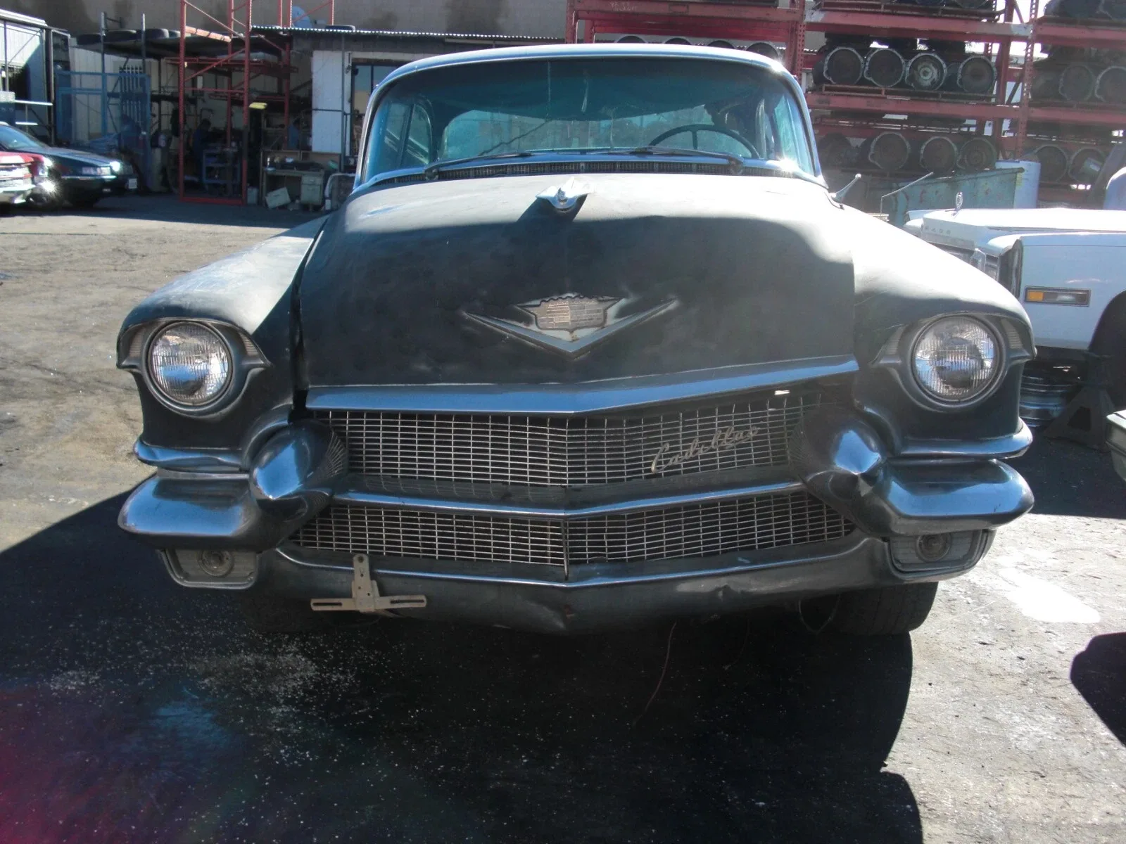 56 Cadillac DeVille Engine Oil Pan 365 CI OEM ORIGINAL USED, PAINTED image 4