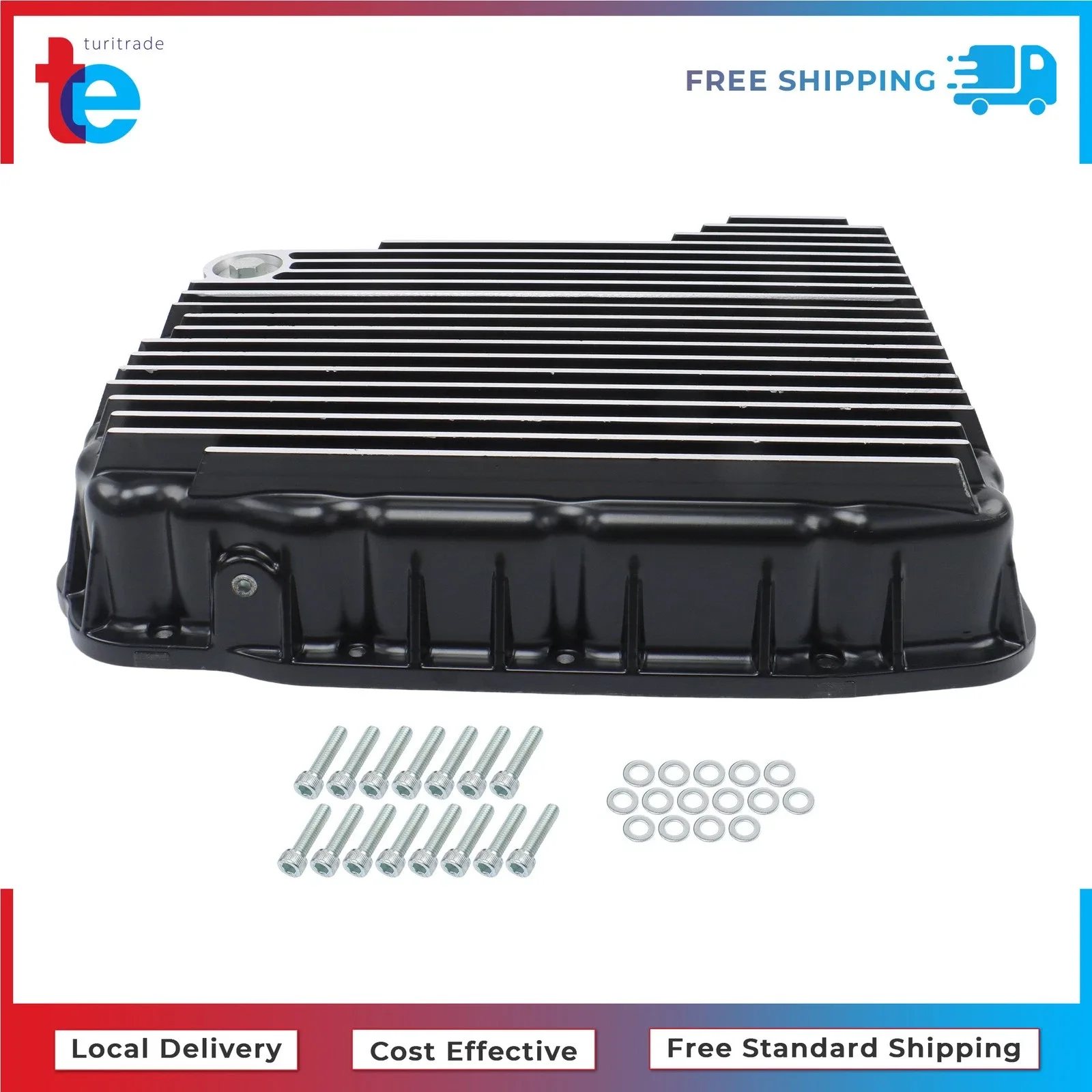For Ram 07.5-18 6.7L 68RFE AAM 14-11.5'' Brushed Trans Pan & Diff Cover image 3