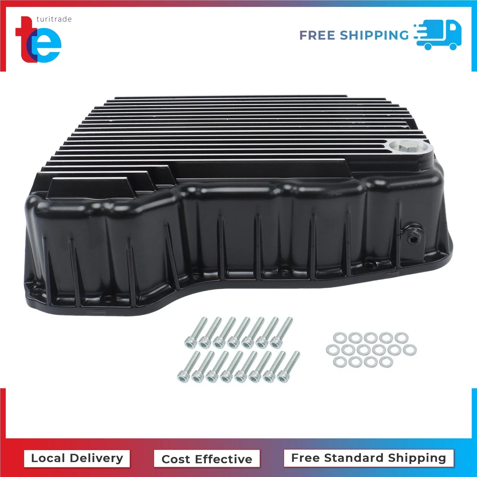 For Ram 07.5-18 6.7L 68RFE AAM 14-11.5'' Brushed Trans Pan & Diff Cover image 4