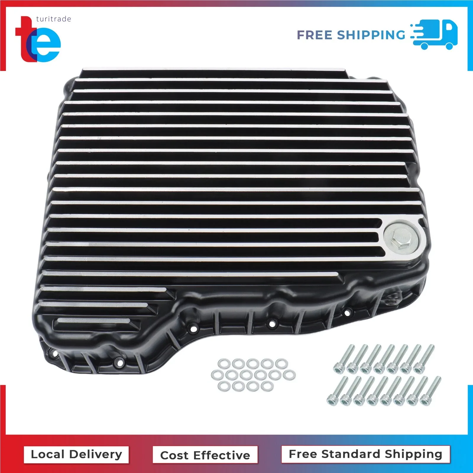 For Ram 07.5-18 6.7L 68RFE AAM 14-11.5'' Brushed Trans Pan & Diff Cover