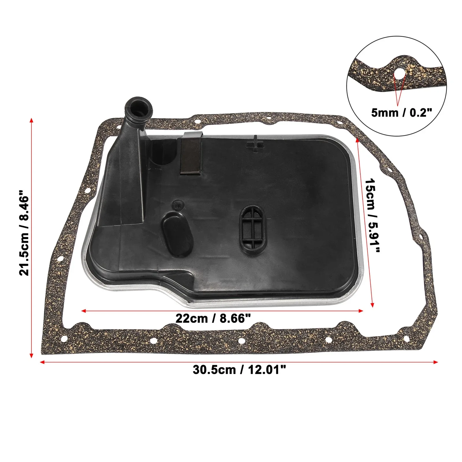 Pack of 1 for BMW for Mini Cooper 02-08 Transmission Filter Oil Pan Gasket Set image 3