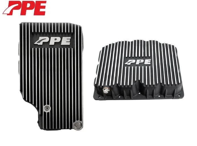 PPE Brushed Deep 10R140 Transmission & Oil Pan Kit For 20+ Ford 6.7L Super Duty