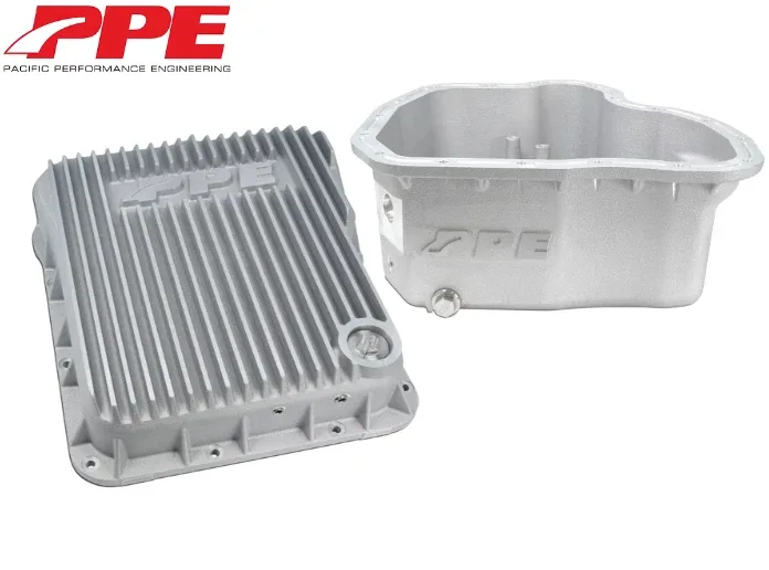 PPE Raw Standard Transmission & High Capacity Oil Pans For 01-10 GM 6.6L Duramax