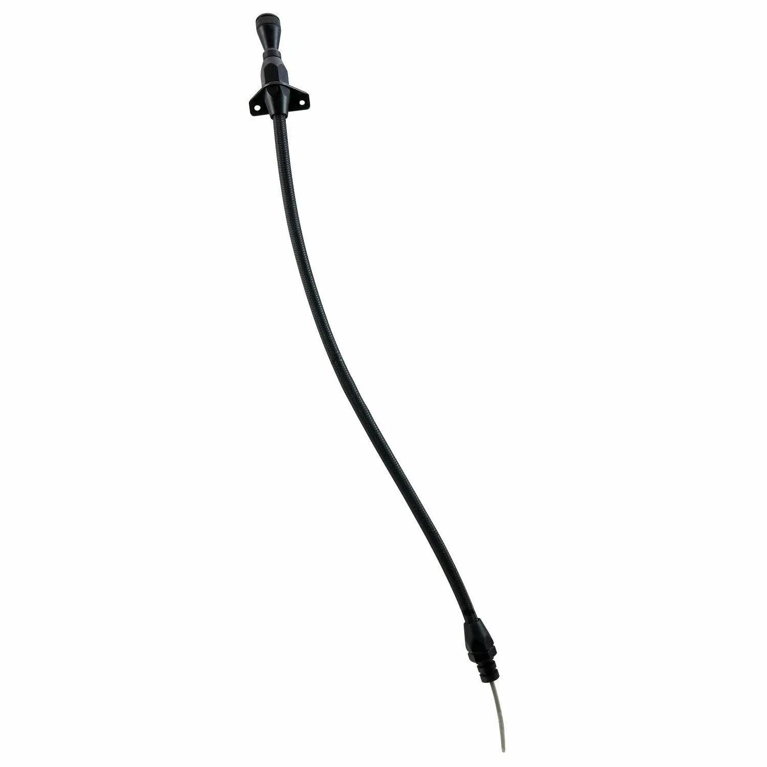 C4 BLK Billet / SS Braid Locking Transmission Dipstick  Firewall/Trans Mnt rod