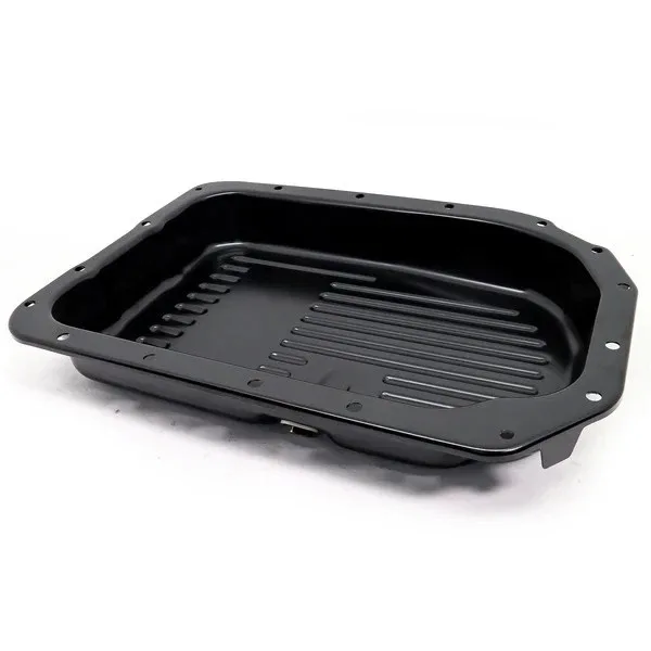 Black Steel Transmission Oil Pan for 90 96 Chevy GM 4L80E 4L85E Drain Plug image 2