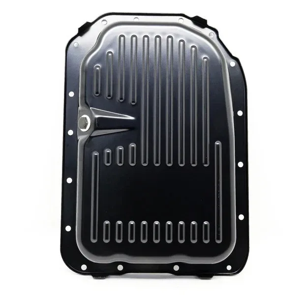 Black Steel Transmission Oil Pan for 90 96 Chevy GM 4L80E 4L85E Drain Plug image 3